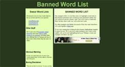 Desktop Screenshot of bannedwordlist.com