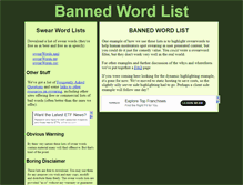 Tablet Screenshot of bannedwordlist.com